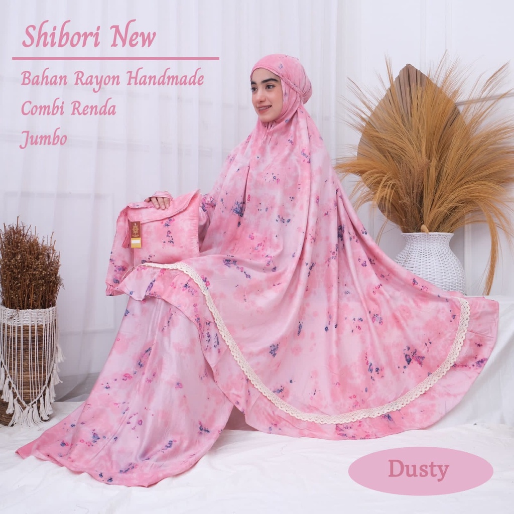 mukena dewasa terbaru motif tiedye rayon jumbo