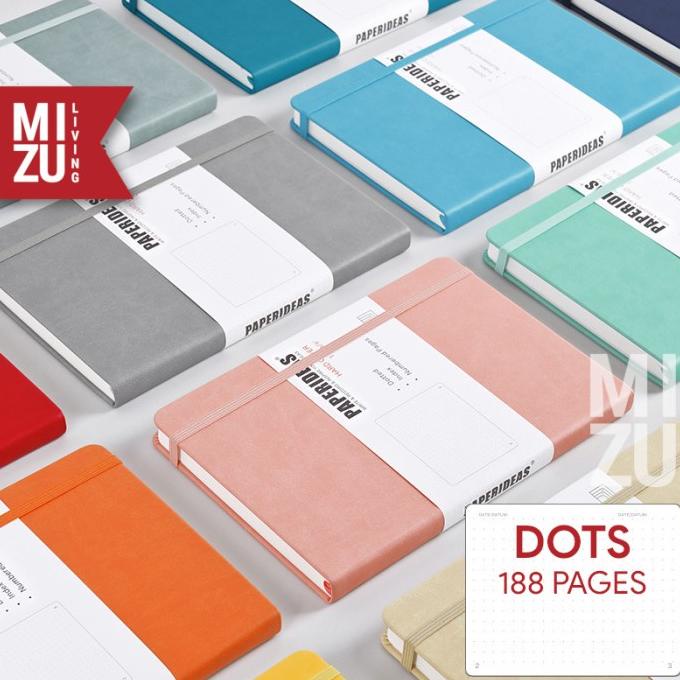 

PAPERIDEAS A5 DOTS HardCover NOTEBOOK 100GSM BUJO Fountain Pen Paper