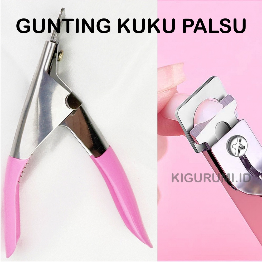 Manicure Nail Edge Cutter Clipper Nail Extension Clipper / Gunting kuku palsu Stainless steel Nail Art KU054