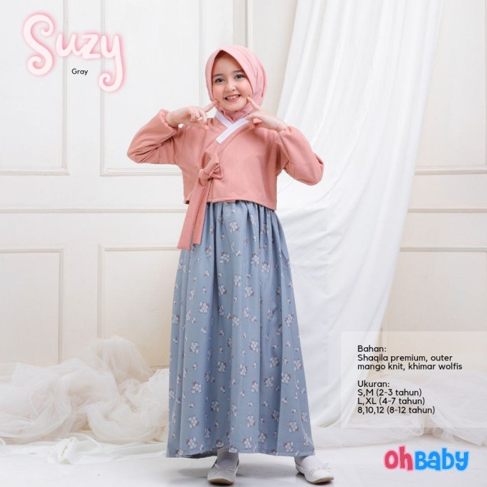 Gamis Anak 5-12thn Baju Muslim Perempuan/Hanbok Korea Ohbaby suzy