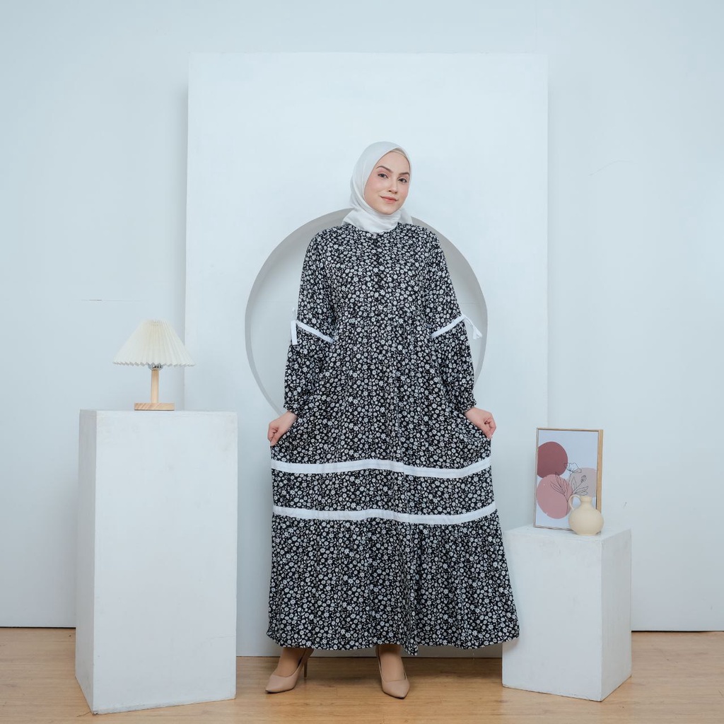 Gamis Rayon Polos Polkadot Jumbo Tie dye Viral / Gamis Syari Jumbo / Dress Muslim Tie dye Viral