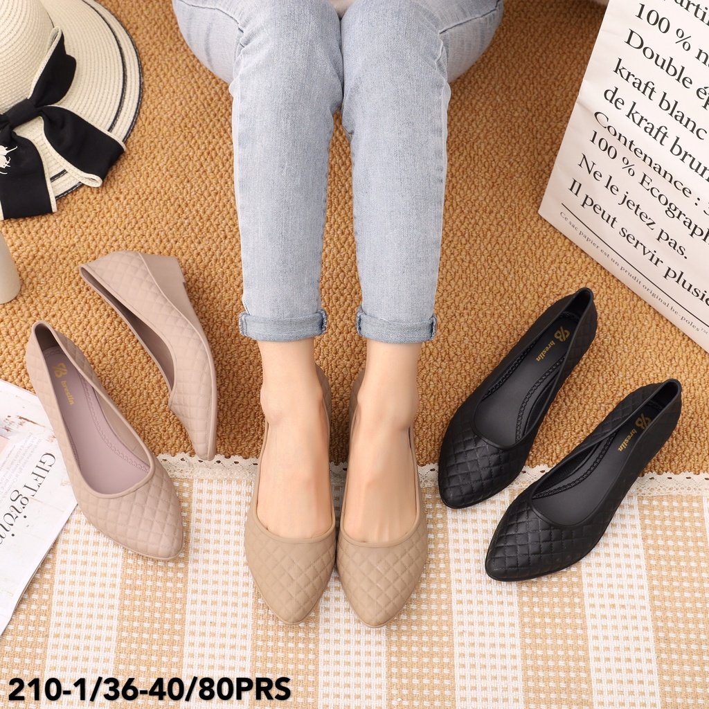 Sepatu heels wanita karet / jelly korea / breslin