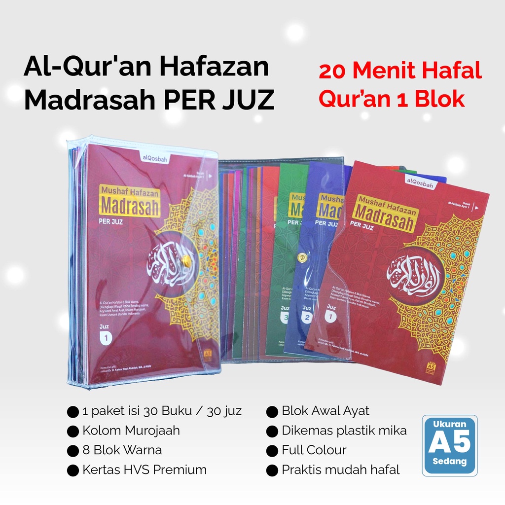 Al Qur'an Hafazan Per Juz Madrasah (A5)