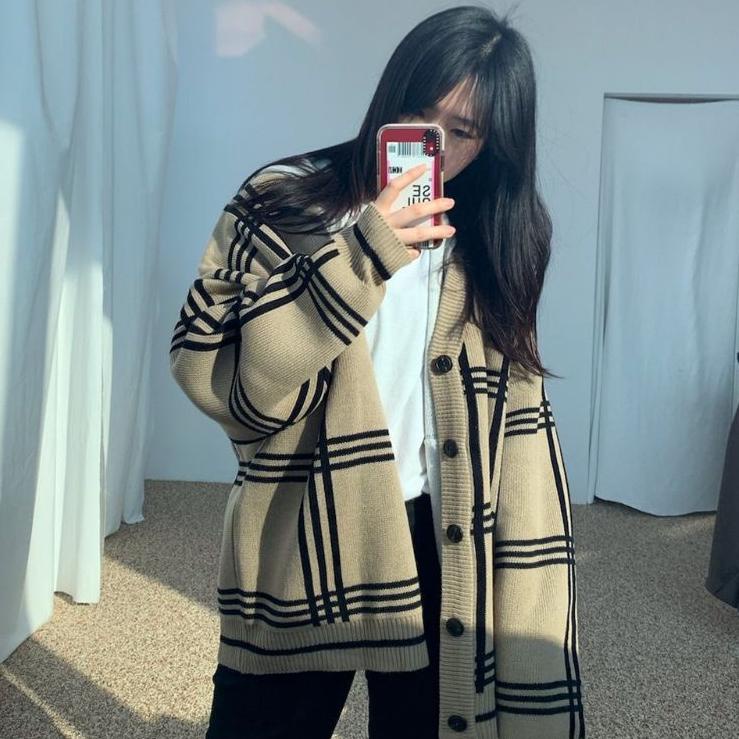 ➳ CARDIGAN MINGYU JAEHYUN MOTIF KOTAK RAJUT PREMIUM ❊