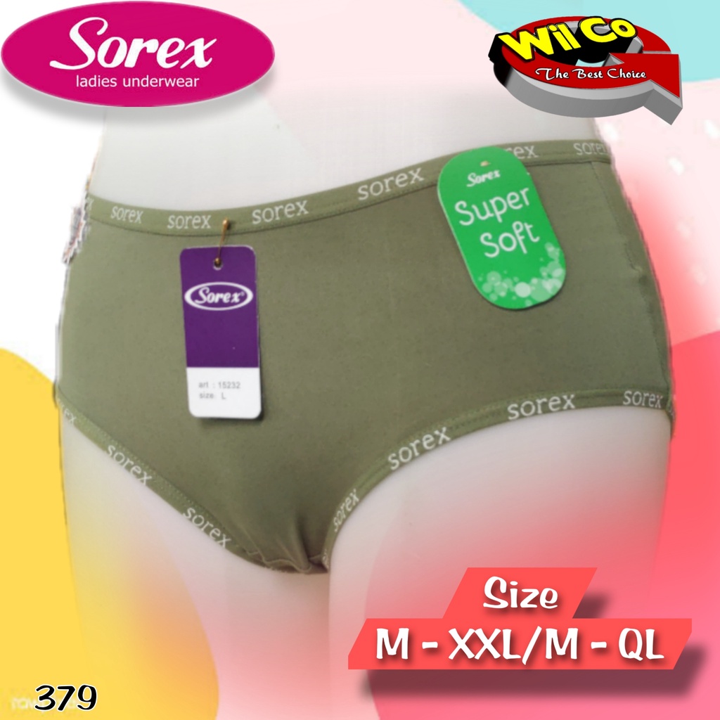 K379 - (Harga Per 1 Potong) CELANA DALAM WANITA PAKAIAN DALAM PAKAIAN WANITA CD SOREX SIZE M - XXL