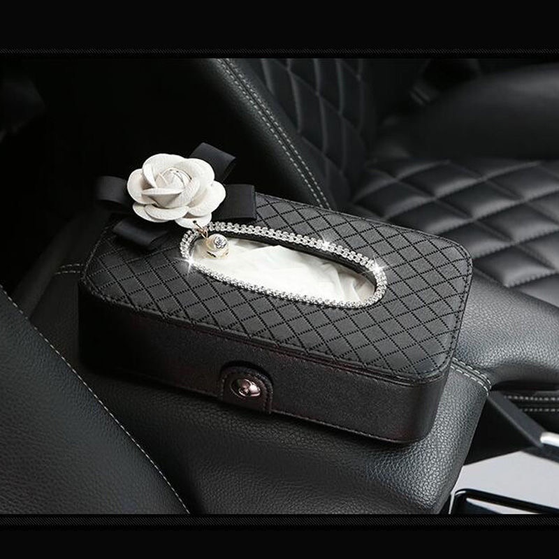 Tissue Car Kotak Tisu Mobil Leather Kulit Dashboard Mahkota Crown Premium Quality