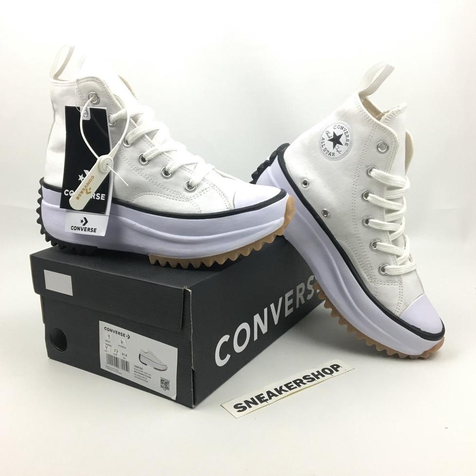 REKOMENDASI Sepatu Run Star Hike Hitam Putih Hak Tinggi Sneakers Wanita Premium Terbaru