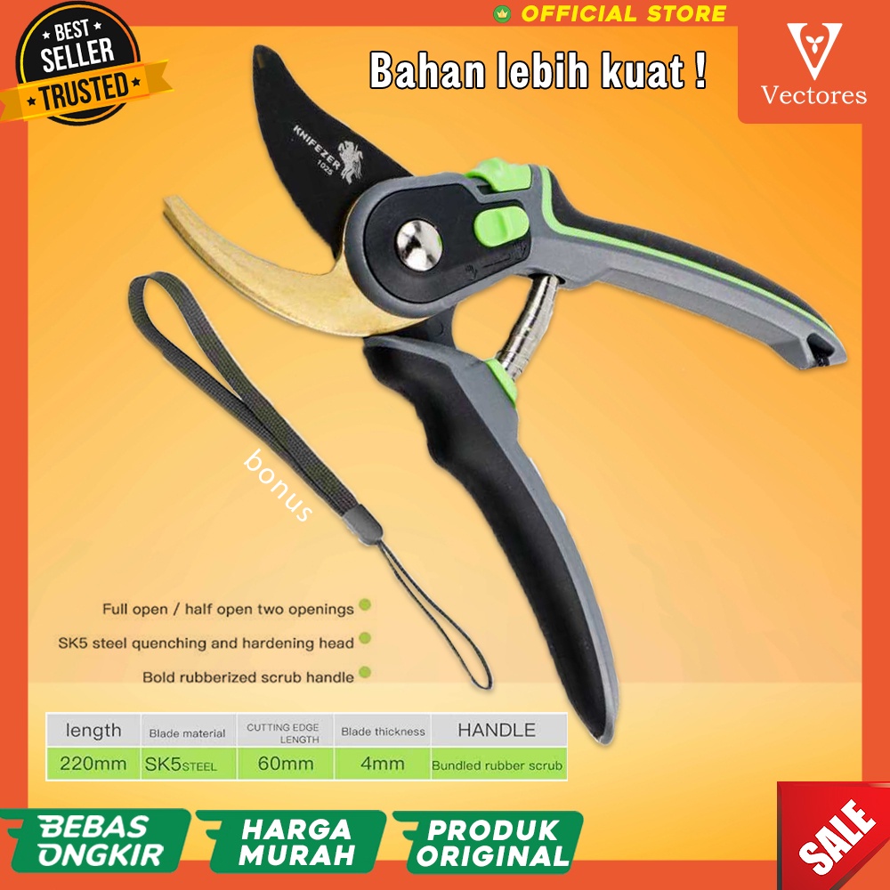 [ASLI] Gunting Taman Ranting Dahan Tumbuhan Cutting Shear Scissors Tajam Sharp Pruning Original