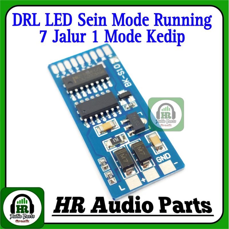 Modul Kit DRL LED Lampu Sein Mode Running 7 Jalur 1 Mode Kedip BK-S10 BK S10