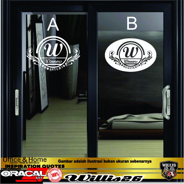 cutting sticker Winners COFFEE logo Winners