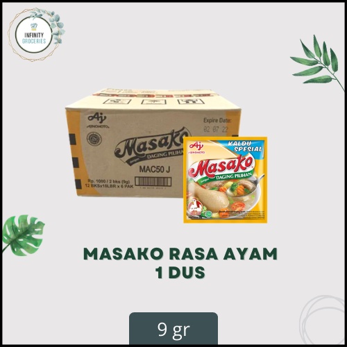 

MASAKO RASA AYAM KALDU SPESIAL KEMASAN 9 GR 1 DUS MURAH !!