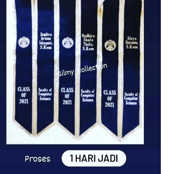 ➱ slempang wisuda bordir ➫