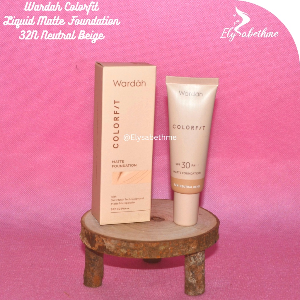 ✿ELYSABETHME✿ 🅆 🄰 🅁 🄳 🄰 🄷 Wardah Colorfit Matte Foundation alas bedak menutup pori full coverage