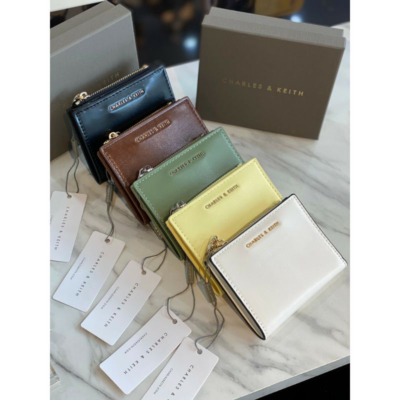 mini top zip small wallet dompet charles K CK793
