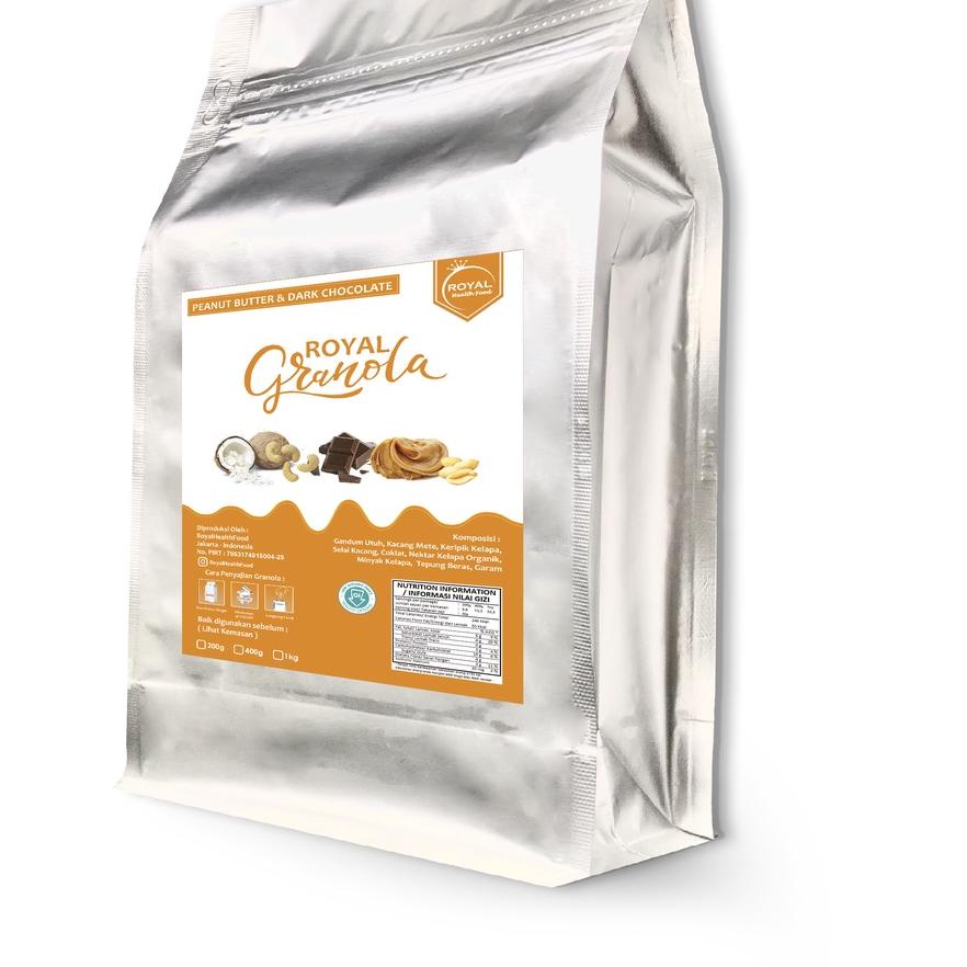 

Terbaru✅-ROYAL Granola 1 KG PEANUT BUTTER & DARK CHOCOLATE