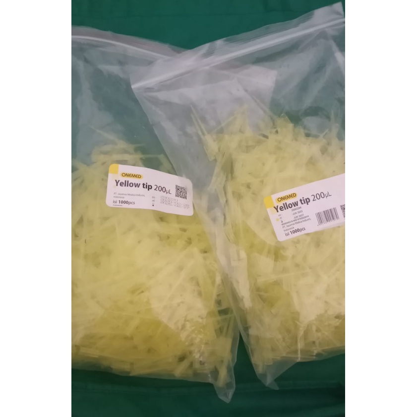 YELLOW TIP MICROPIPET/TIP KUNING MIKROPIPET 200uL ONEMED ECER