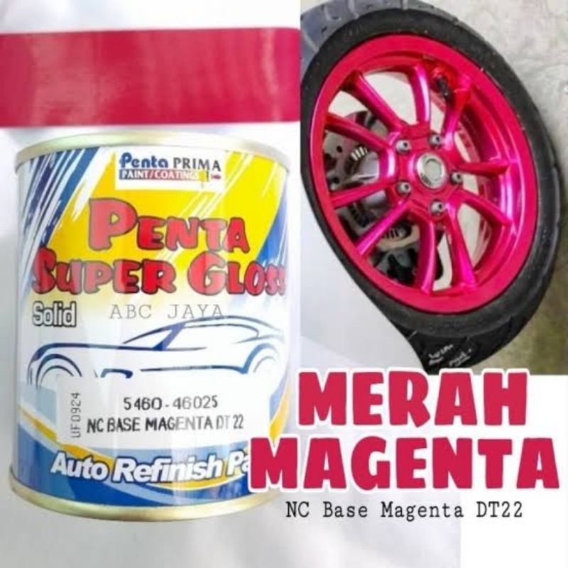 Cat Duco Penta Super Gloss NC Base Magenta DT 22 Merah Magenta Semi Red Pink Otomotif Mobil Sepeda