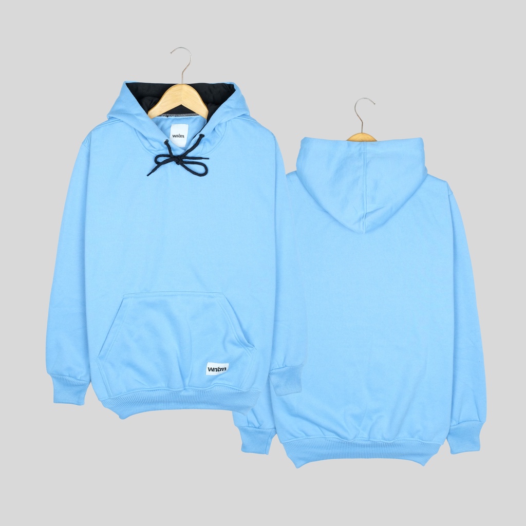 Sweater Hoodie Pria Distro Original Sweater Pria Switer Hodie Pria Wanita Cowok Cewek Warna Biru Langit Polos Bandung Unisex Dewasa Remaja Casual Keren Kekinian Terbaru Bahan Katun Tebal Adem Biru Pastel Original