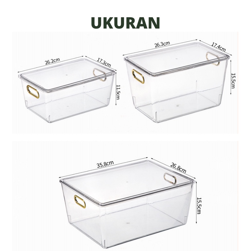 Starlight Kotak Penyimpanan Transparan Storage Organizer Serbaguna Kotak Kontainer Toples Makanan Cemilan Snack Botol Sayur Buah Kulkas HSB607