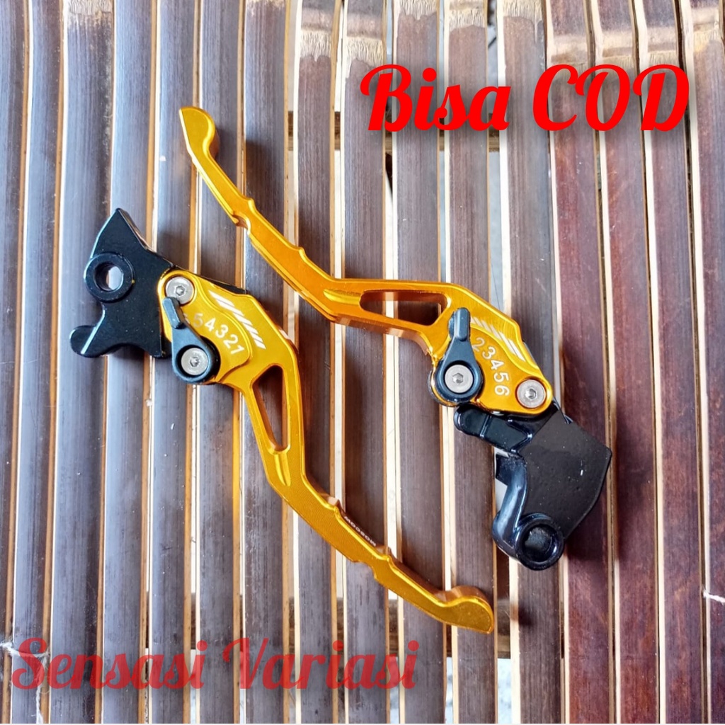 HANDEL REM VARIASI WARNA GOLD 1 SET KANAN KIRI MOTOR VIXION NEW OLD NVL NVA ADVANCE R15