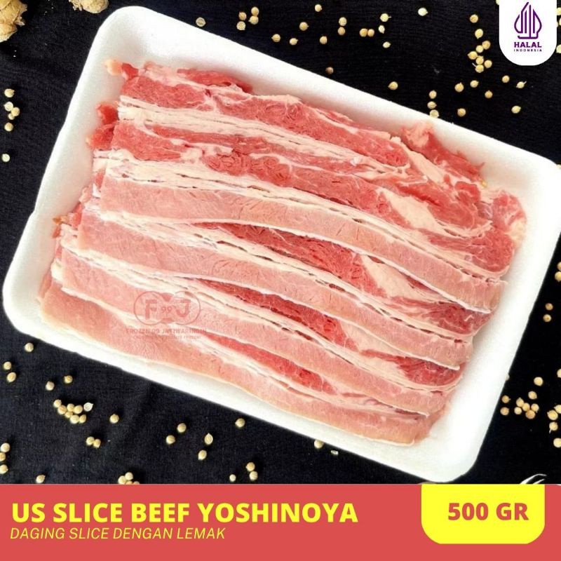 

BEEF SLICE YOSHINOYA 500gr Sukiyaki Yakiniku shabu Teriyaki import