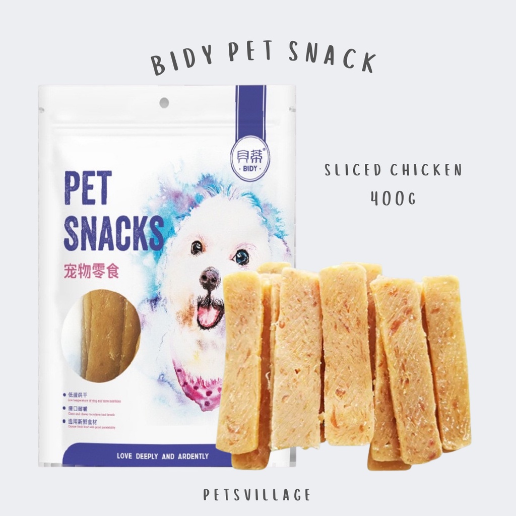 BIDY PET SNACKS SLICED CHICKEN 400 GRAM