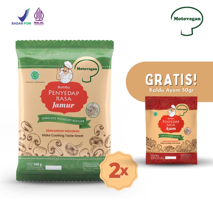 

Paket Hemat Kaldu Jamur Motovegan 500 Gram