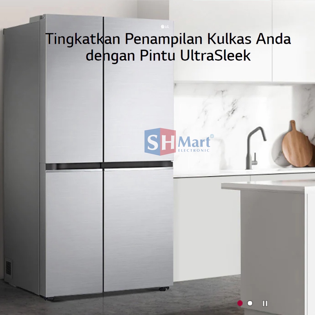 KULKAS SIDE BY SIDE LG KAPASITAS 800 LITER GC-B307SLVL / GCB307SLVL INVERTER GARANSI RESMI