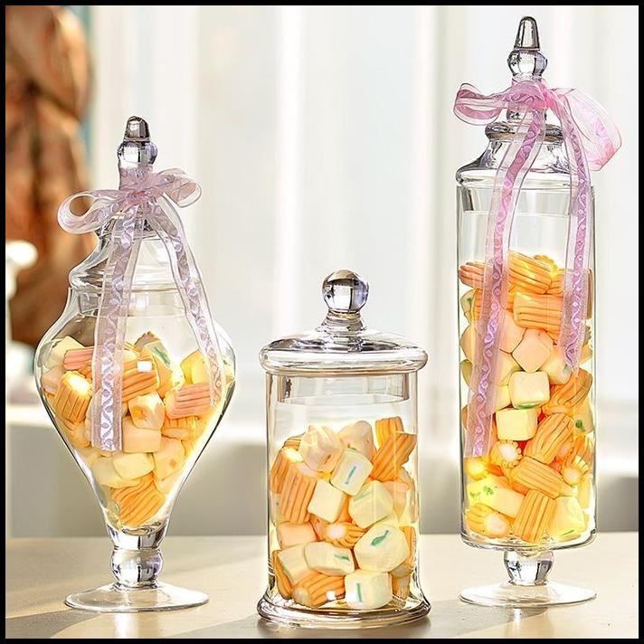 

Glass Candy Jar / Toples Kaca Bening / Stoples Kaca Glass / Tempat Kue