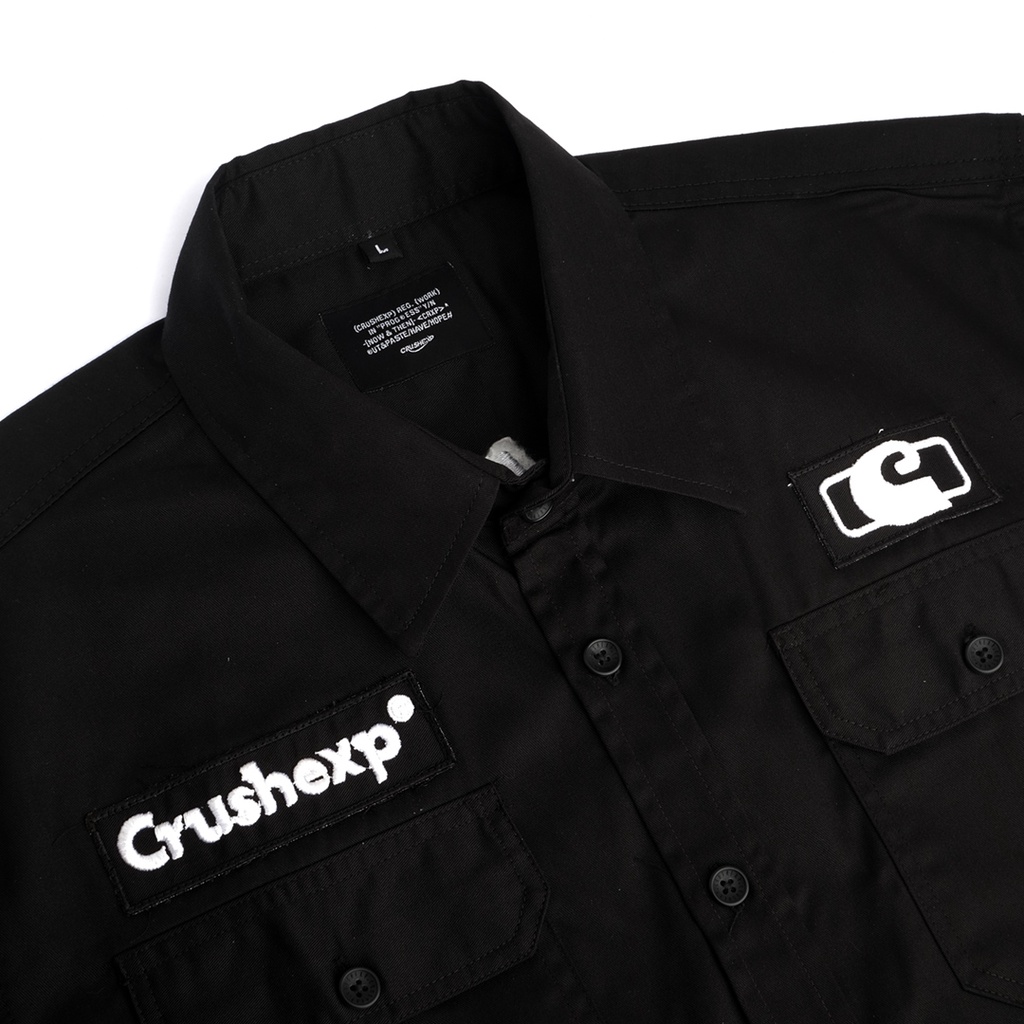 CRUSH EXP Kemeja Pendek Work Shirt KCP0574 - BLACK