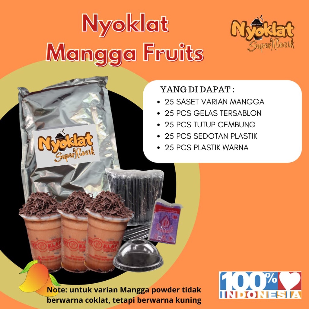 

Bubuk Minuman Mangga - 1Paket - Nyoklat Super Klasik