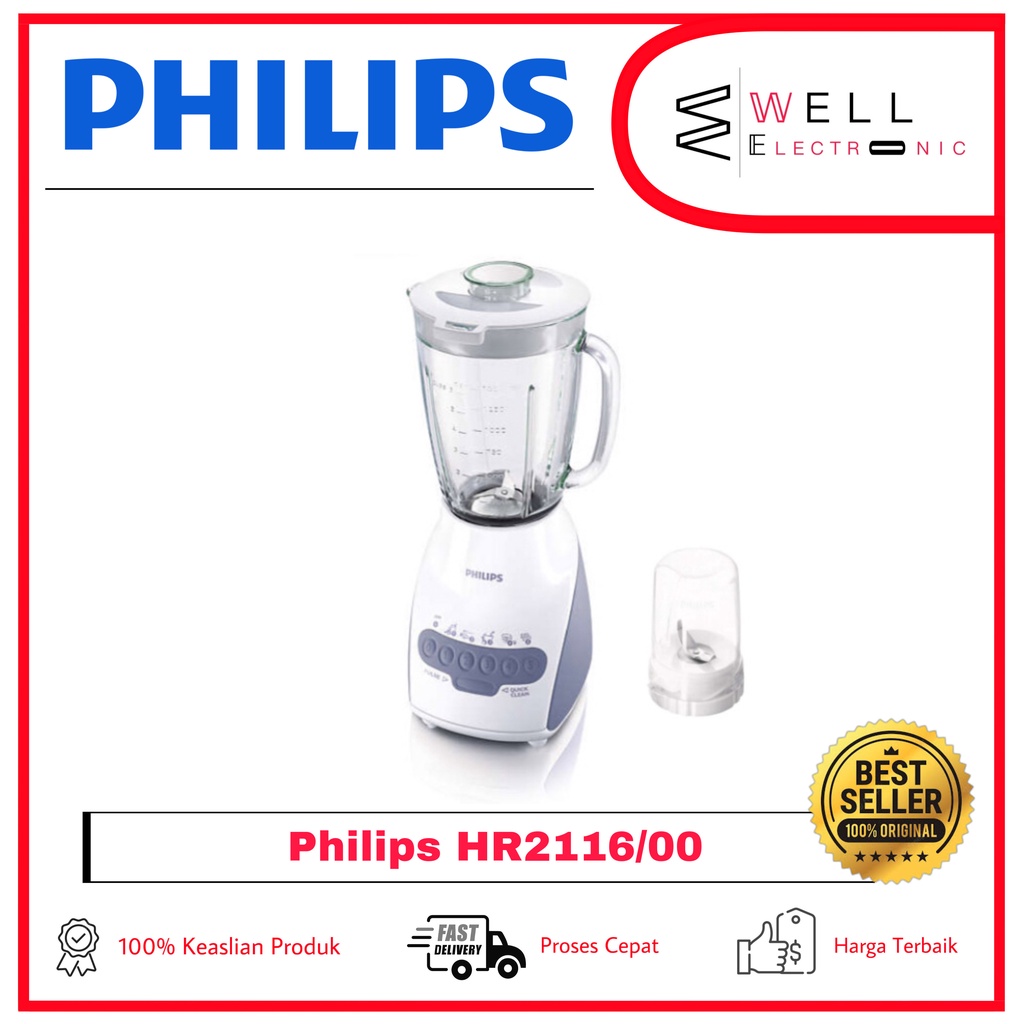 PHILIPS BLENDER KACA/GLASS JAR 2L HR2116/00 HR2116/30 HR2116/40 HR2116/60 HR 2116