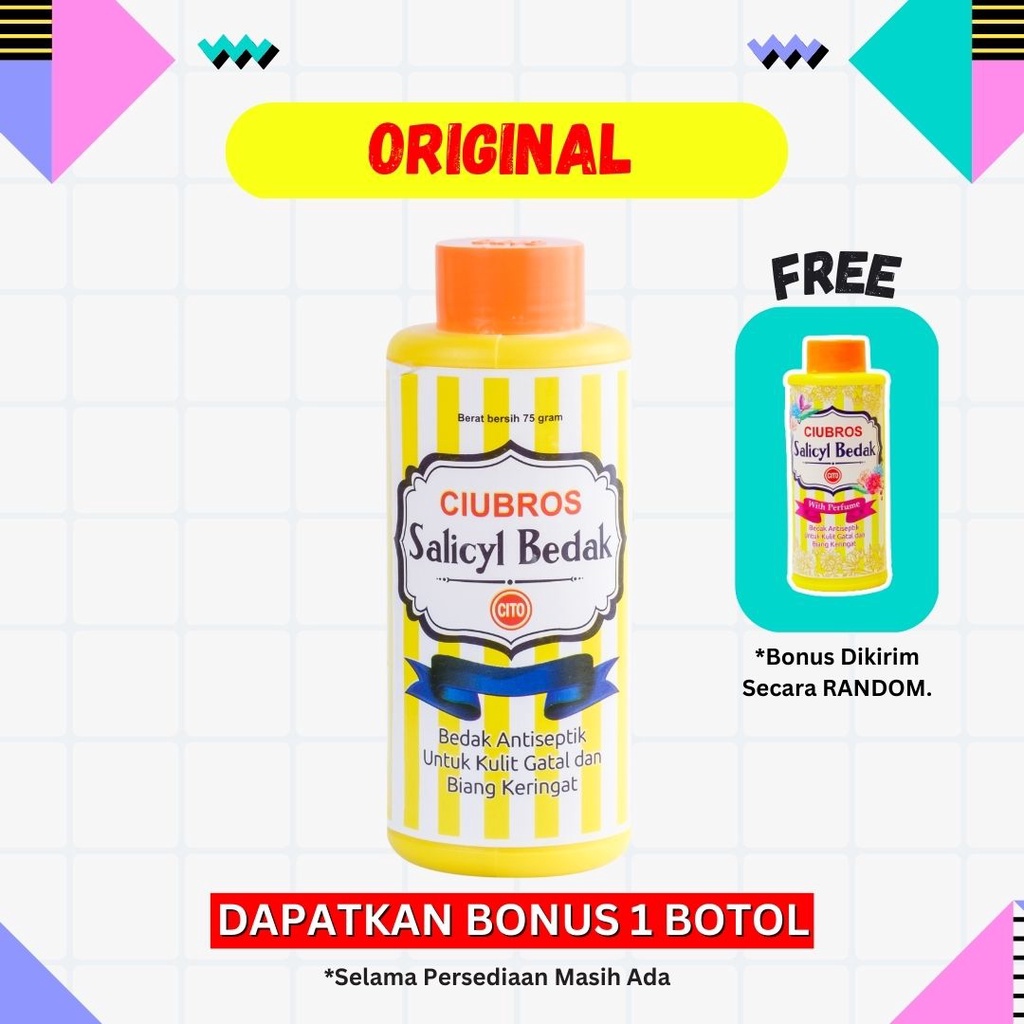 BELI 1 GRATIS 1 BEDAK GATAL SALICYL - BEDAK GATAL BPOM BANTU HILANGKAN GATAL JAMUR KUTU AIR PANU KURAP ALERGI KULIT