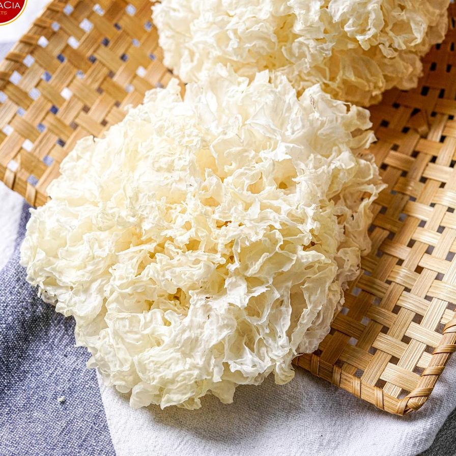 

❁ Mamacia Treats r Putih Salju / r Es / Bai Mu Er / Snow White Fungus 100 Gram - 500 Gram ➫