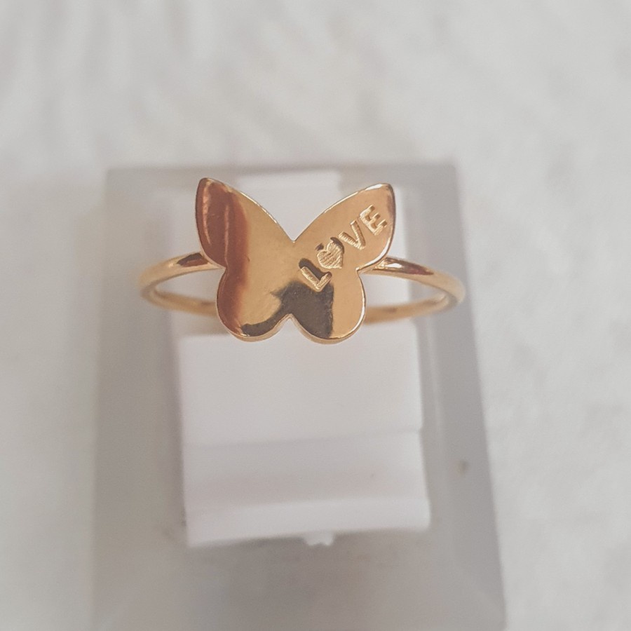 cincin love kupu kupu emas 70% 700 70 %