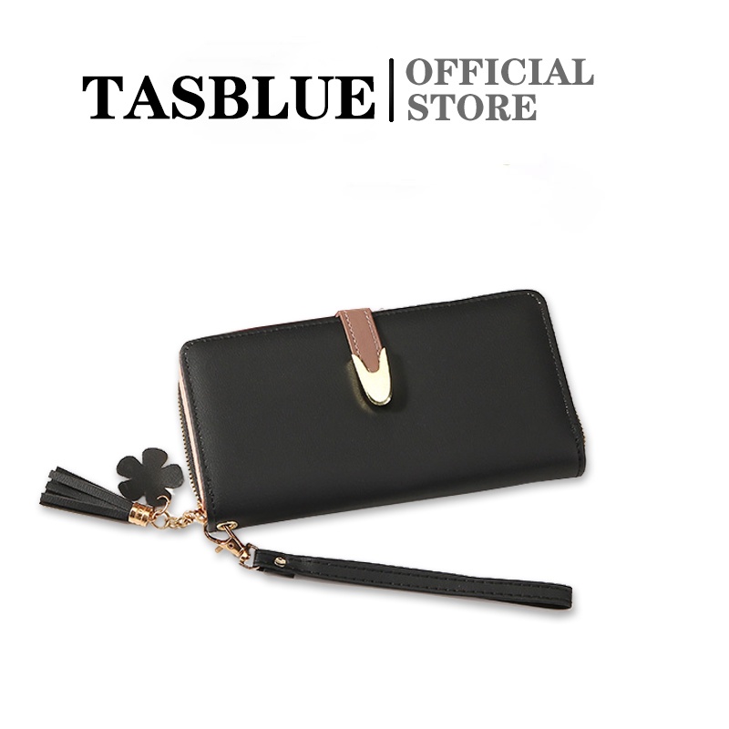 TASBLUE Dompet wanita long zipper fashion coin wallet fashion wallet multifungsi folding wallet JJ-912 imported thin type ladies folding wallet Dompet tombol panjang