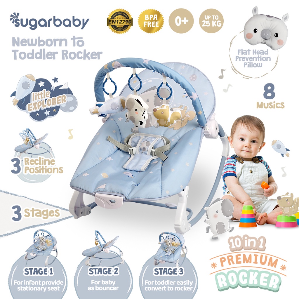 Sugar Baby New Premuim Bouncer 10 in 1 / Bouncer Bayi Premium Sugar Baby 10 in 1