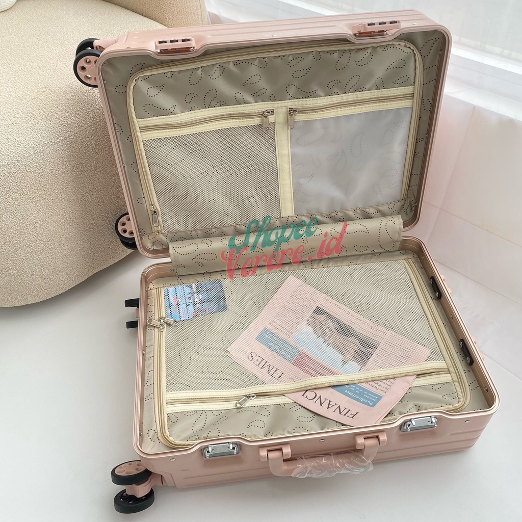 Koper Parkson Zuri Series Cabin Size 20 Inch Bagasi 24 Inch TSA Lock Frame Alumunium 4 Roda 360 Rotasi Anti Maling Anti Pecah
