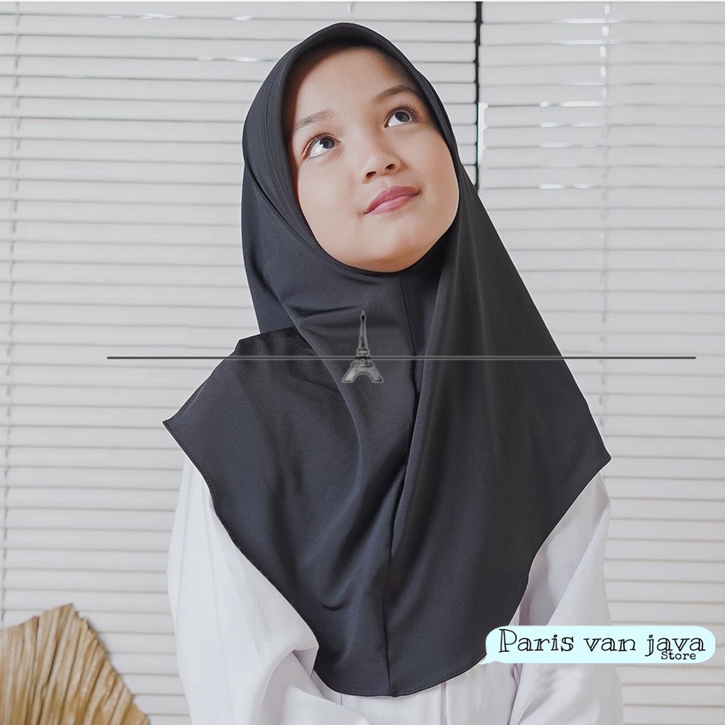 Bergo Hamidah Instan Sekolah Jersey Umur 7 - 13 Tahun | Hijab Jilbab Instan Bergo Hamidah Anak Sekolah