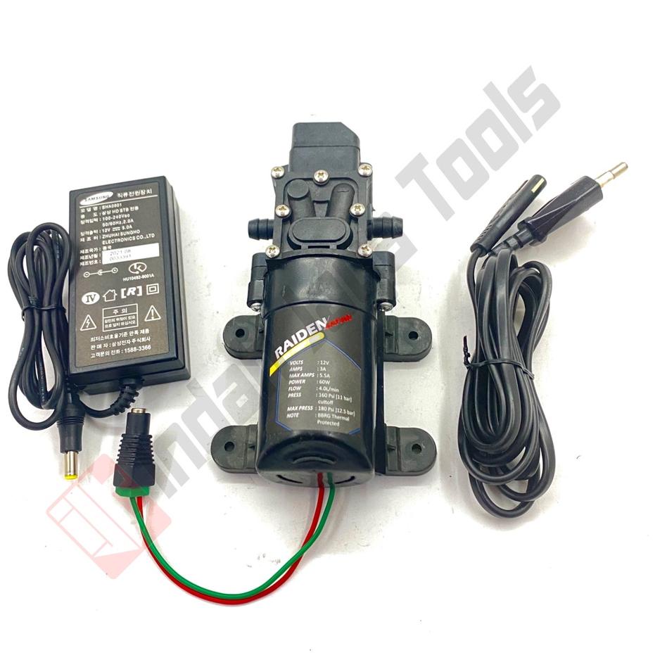 ⅍ PAKET ADAPTOR RAIDEN160 PSI Dinamo Pompa Air DC Pump Cuci Motor AC ◘