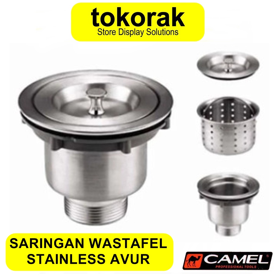 AFUR KERANJANG STAINLESS CAMEL AVUR SINK SARINGAN BAK CUCI PIRING