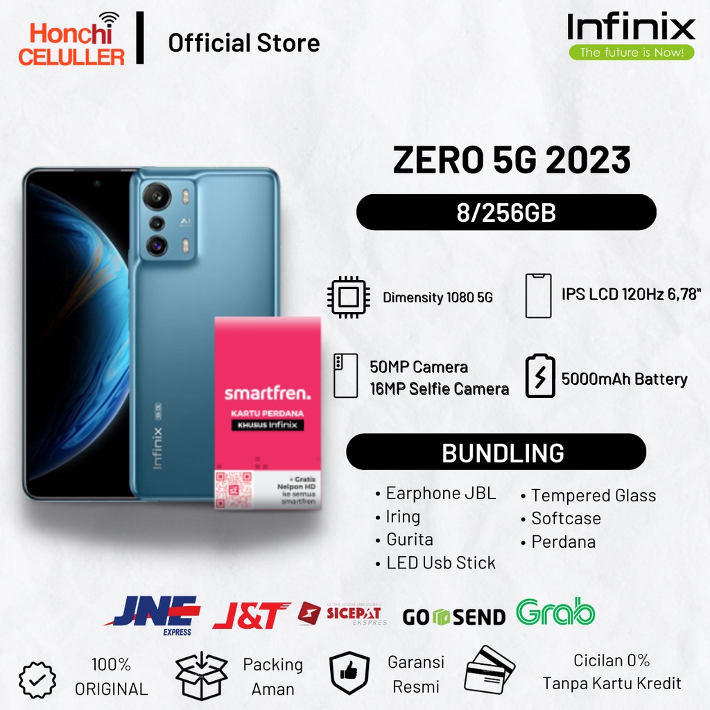 INFINIX ZERO 5G 2023 8/256 GB GARANSI RESMI INFINIX INDONESIA