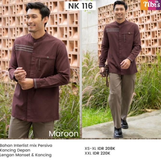 Discount KOKO NIBRAS NK 116 / KOKO LENGAN PANJANG NIBRAS TERBARU / BAJU PRIA /BAJU KOKO PRIA/BAJU KO