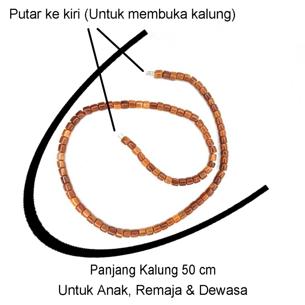 [✅COD] Kalung Terapi Kesehatan Kayu Kaukah Kaokah Koka Kaoka Kokah Kokka Aksesoris Fashion Pria Wanita Cewek Cowok Couple Asli Original