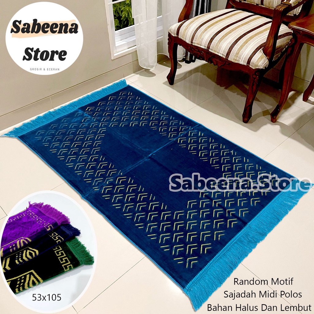 Sajadah turkey Turki Ukuran Midi 55x110 Bahan Bulu Halus Oleh Oleh Hai dan Umbroh By Sabeena.Store