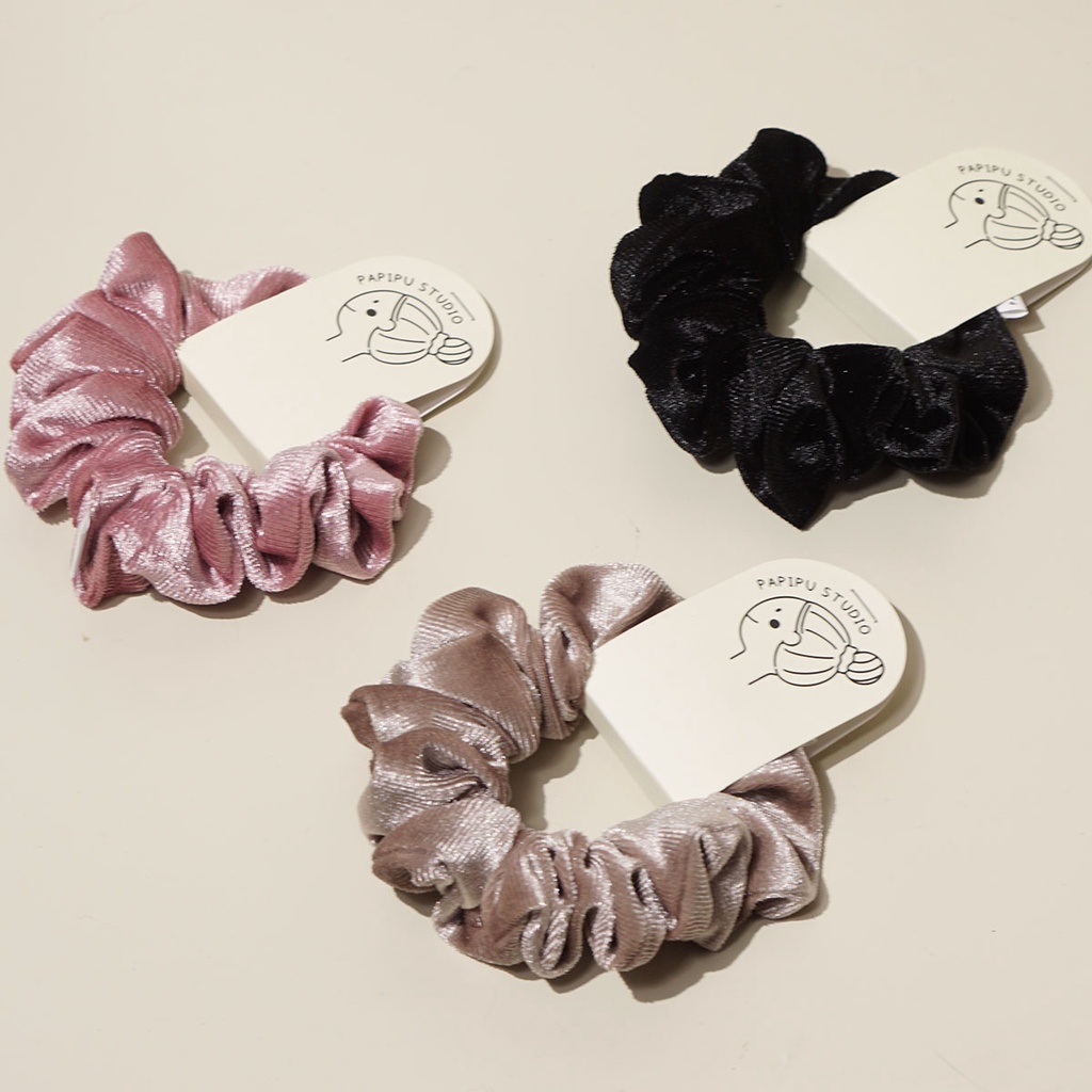 Papipu studio velvet scrunchies reguler size