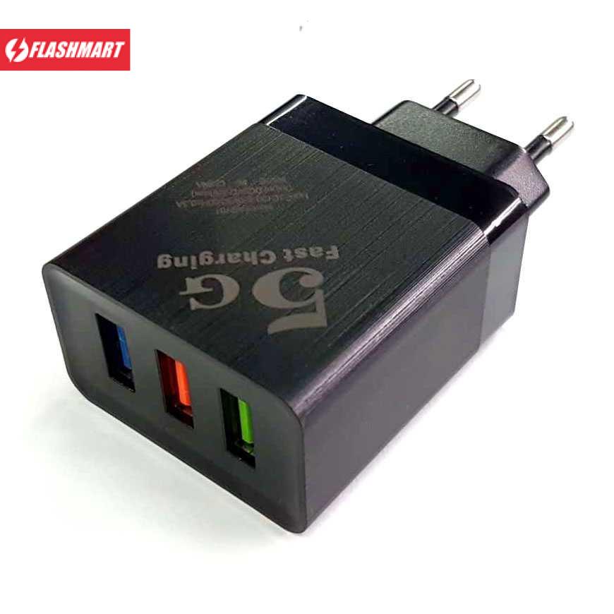 Flashmart Charger USB Fast Charging 3 Port 2.4A - AR101