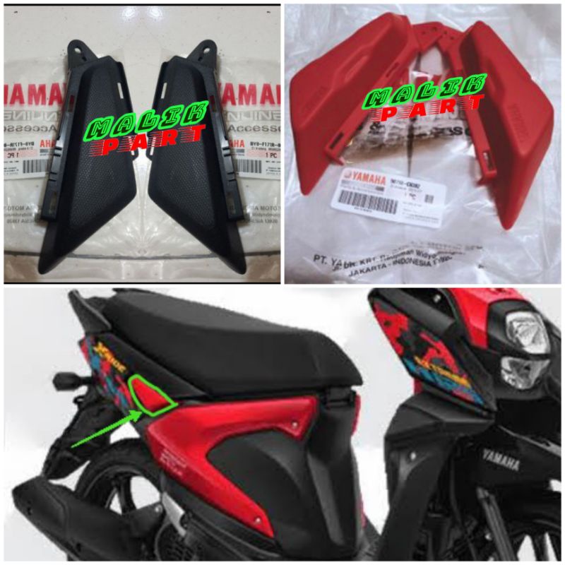 MOLE SIDE COVER SAMBUNGAN BODY KECIL KANAN KIRI X-RIDE XRIDE 125 HITAM MERAH PART ORIGINAL YAMAHA