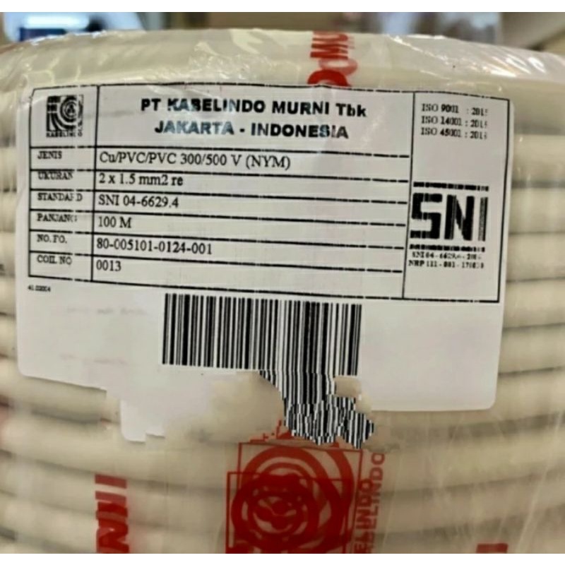 kabel NYM 2x1,5 mm kabelindo dan kabelmetal