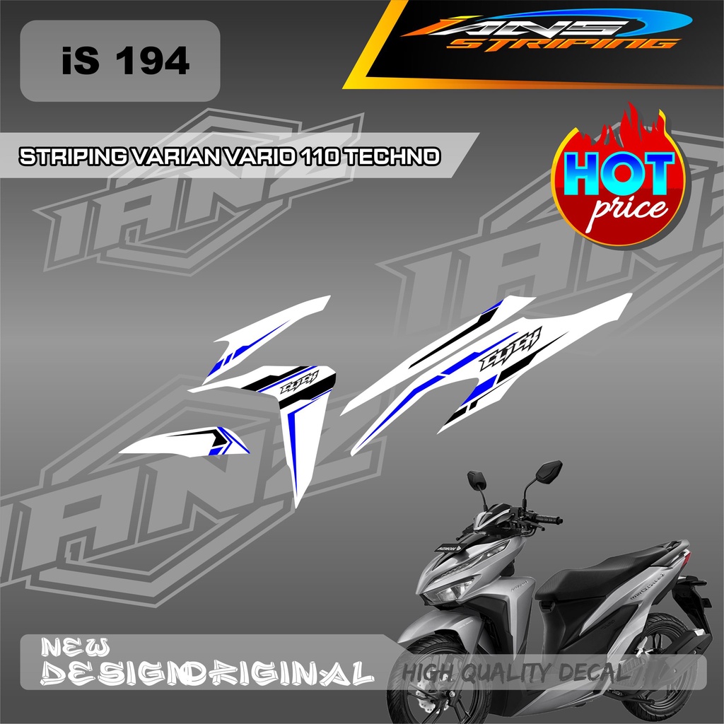 STRIPING STIKER SIMPEL DECAL VARIO 110 TECHNO / DECAL VARIO 125 / STIKER VARIASI HONDA VARIO 110 125 / DECAL KERETA HONDA VARIO IS194